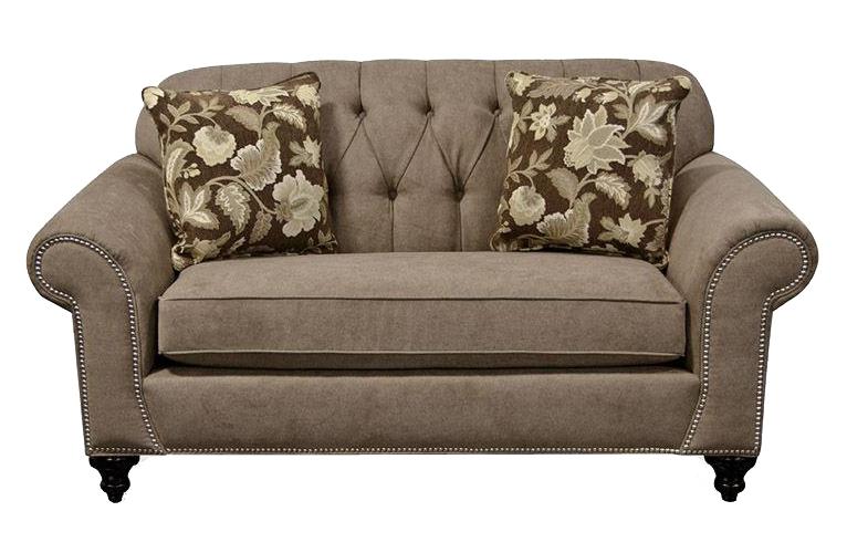 England Stacy Loveseat with Nailheads and Tufted Seat Back Darvin Furniture Love Seat